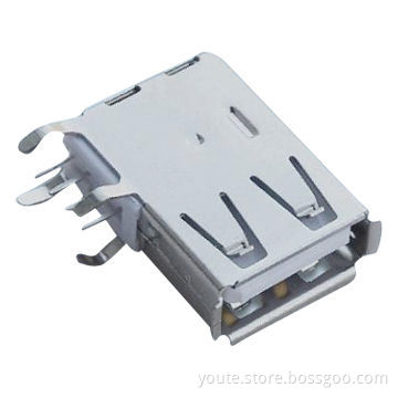 USB 2.0 Connector, A/F Side Entry 90 Degrees DIP, 1,000MΩ, Insulation Resistance